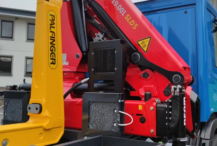 Solution combinée PALFINGER PK 19.001 SLD 5 et lève container PH T 20 SLD5